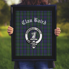 Scottish Klan Baird Vapensköld Tartan Poster