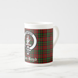 Scottish Klan Boyd Vapensköld Badge & Tartan Benporslin Mugg