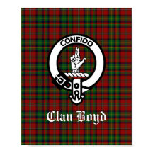 Scottish Klan Boyd Vapensköld Badge & Tartan