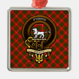 Scottish Klan Bruce Badge och Vapensköld | Jacka a Julgransprydnad Metall