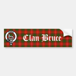 Scottish Klan Bruce Vapensköld Badge och Tartan Bildekal