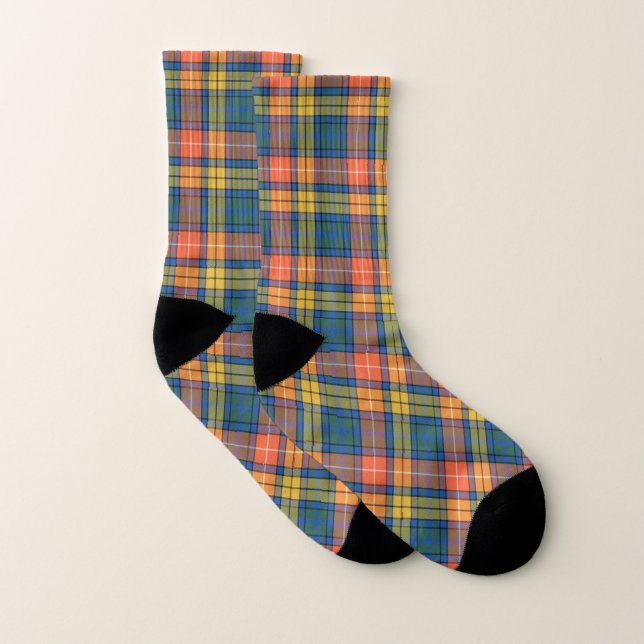 Scottish Klan Buchanan Ancient Tartan Play Strumpor (Par)