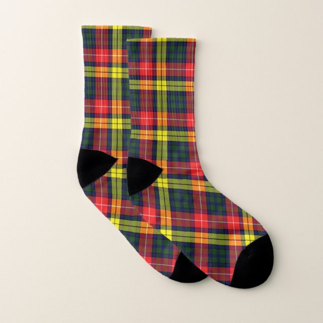 Scottish Klan Buchanan Modern Tartan Play Strumpor (Par)