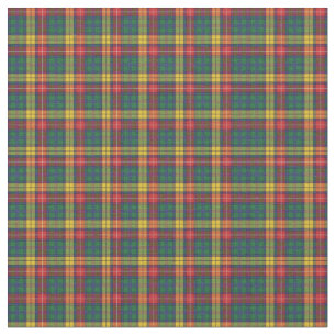 Scottish Klan Buchanan Play Red Grönt Gult Tyg
