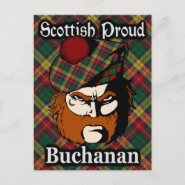 Scottish Klan Buchanan Tartan Postcard Vykort