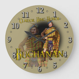 Scottish Klan Buchanan Tartan Stor Klocka