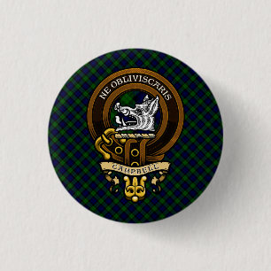 Scottish Klan Campbell Badge and Vapensköld Knapp