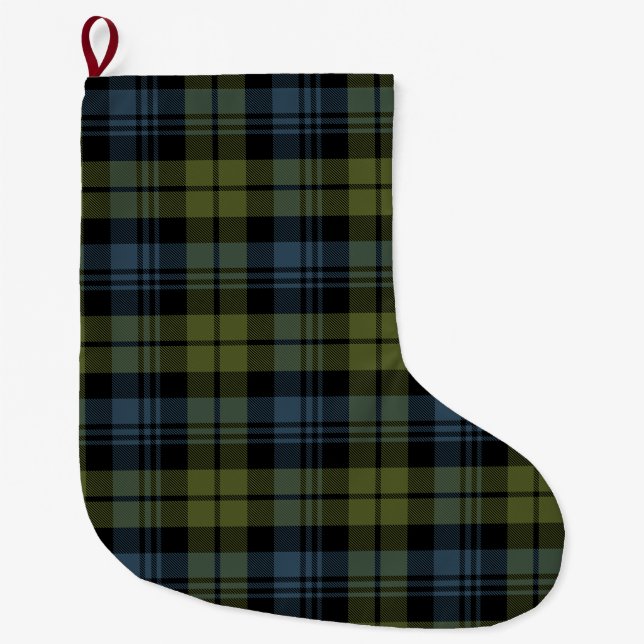 Scottish Klan Campbell Tartan Plaid Stor Julstrumpa (Framsidan)