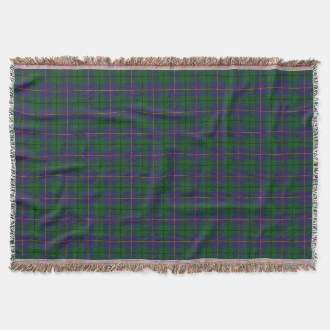 Scottish Klan Carmichael Tartan Filt (Framsidan)