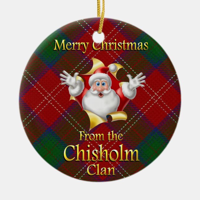 Scottish Klan Chisholm jul Ornament (Framsidan)