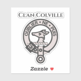 Scottish Klan Colville Vapensköld Badge Sticker Klistermärken