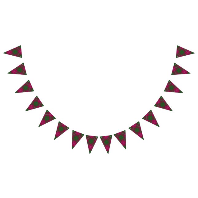 Scottish Klan Crawford Tartan Vimplar (Alla)