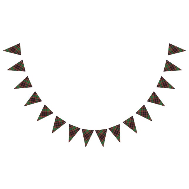 Scottish Klan Cumming Hunting Tartan Vimplar (Alla)