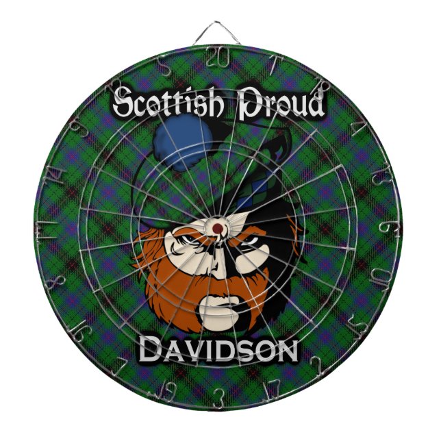 Scottish Klan Davidson Tartan Dartboard Darttavla (Framsidan)