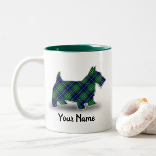 Scottish Klan Douglas Tartan Scottish Terrier Två-Tonad Mugg