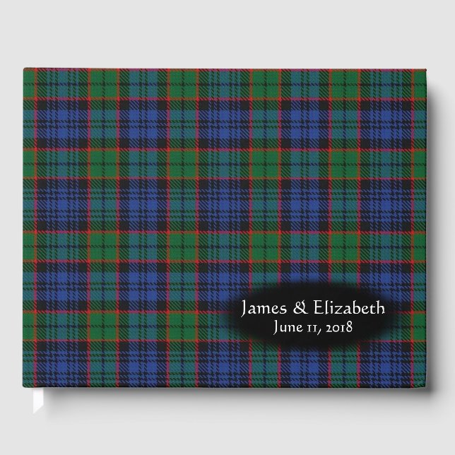Scottish Klan Fletcher Tartan Play Bröllop Gästböcker (Framsida)