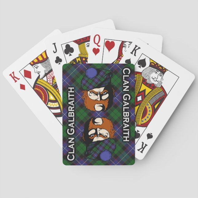 Scottish Klan Galbraith Tartan Deck Spel Kort (Baksidan)