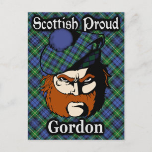 Scottish Klan Gordon Tartan Postcard Vykort