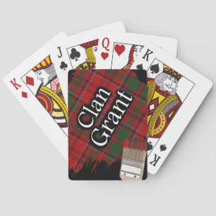 Scottish Klan Grant Tartan Paint Brush Casinokort