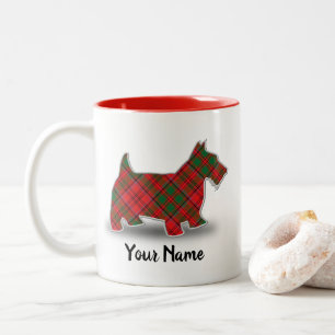 Scottish Klan Grant Tartan Scottish Terrier Två-Tonad Mugg