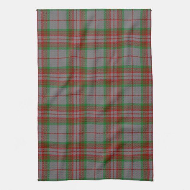 Scottish Klan Grått Tartan Pput Kökshandduk (Vertikal)