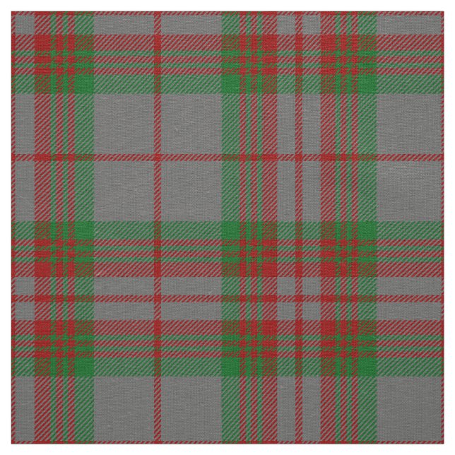 Scottish Klan Grått Tartan Pput Tyg (Prov)