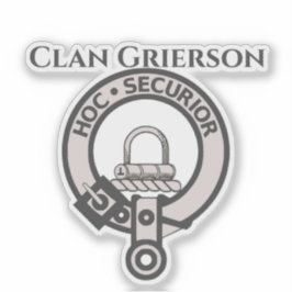 Scottish Klan Grierson Vapensköld Badge Sticker Klistermärken