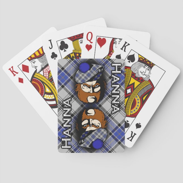 Scottish Klan Hanna Hannay Tartan Play Spel Kort (Baksidan)