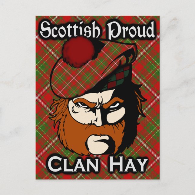 Scottish Klan Hay Tartan Postcard Vykort (Framsida)