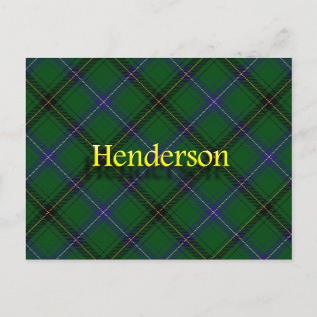 Scottish Klan Henderson Tartan Vykort (Framsida)