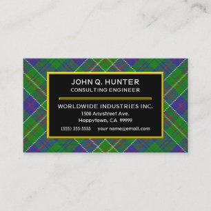 Scottish Klan Hunter Tartan Play Visitkort