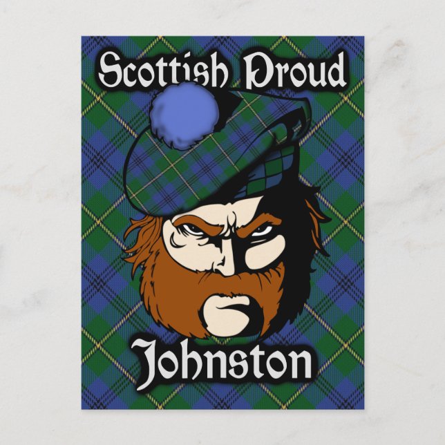 Scottish Klan Johnstone Johnston Tartan Postcard Vykort (Framsida)