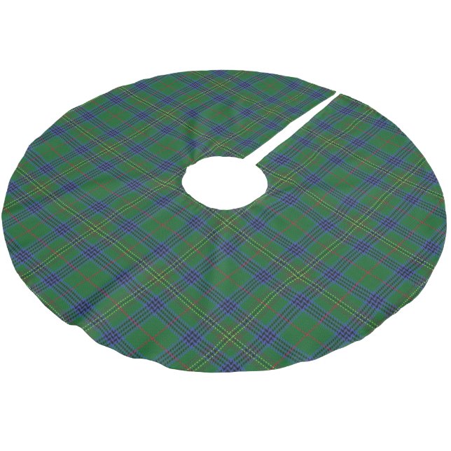Scottish Klan Kennedy Tartan Julgransmatta Borstad Polyester (Vinklad)