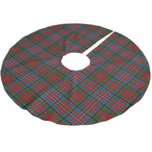 Scottish Klan Kidd Red Grönt Blue Tartan Julgransmatta Borstad Polyester