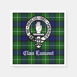 Scottish Klan Lamont Vapensköld Badge och Taetan Pappersservett