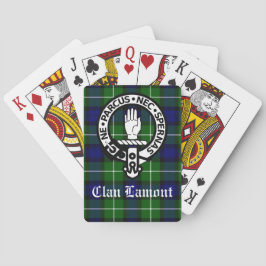 Scottish Klan Lamont Vapensköld Badge och Tartan Casinokort