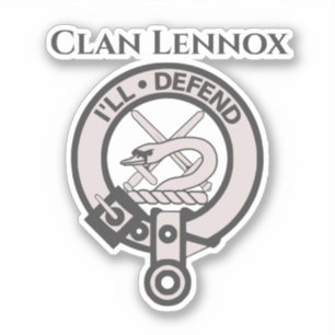 Scottish Klan Lennox Vapensköld Badge Sticker Klistermärken