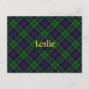 Scottish Klan Leslie Tartan Vykort