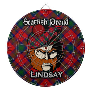Scottish Klan Lindsay Tartan Dartboard Piltavla