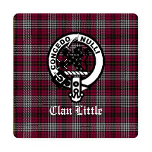 Scottish Klan Little Vapensköld Badge och Tartan A