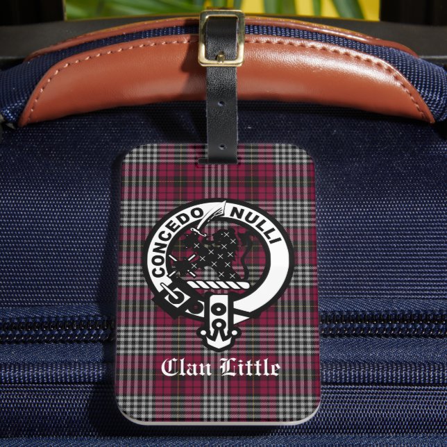 Scottish Klan Little Vapensköld Badge och Tartan A Bagagebricka (Framsida Insitu 2)