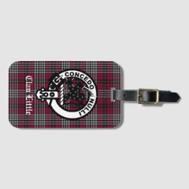 Scottish Klan Little Vapensköld Badge och Tartan A Bagagebricka