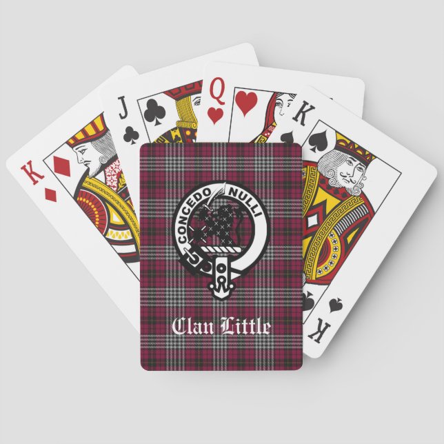 Scottish Klan Little Vapensköld Badge och Tartan A Casinokort (Baksidan)