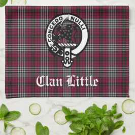 Scottish Klan Little Vapensköld Badge och Tartan A Kökshandduk