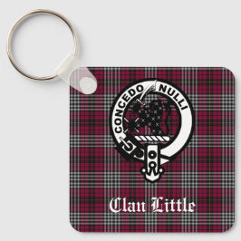 Scottish Klan Little Vapensköld Badge och Tartan A Nyckelring