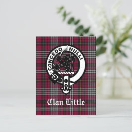 Scottish Klan Little Vapensköld Badge och Tartan A Vykort