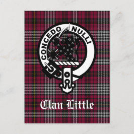 Scottish Klan Little Vapensköld Badge och Tartan A Vykort