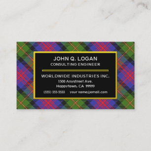 Scottish Klan Logan Tartan Play Visitkort