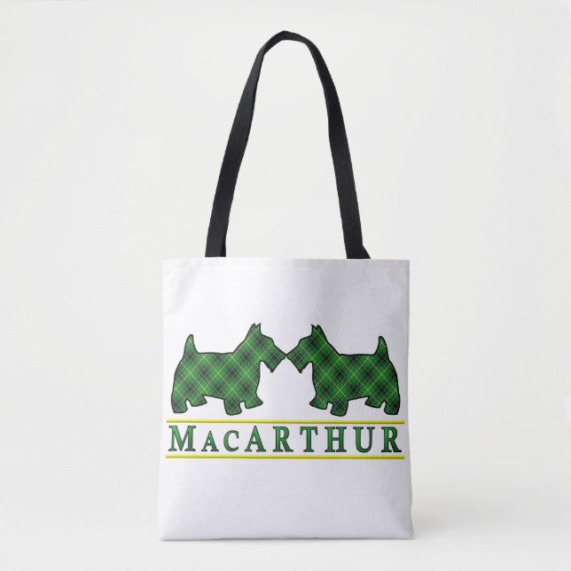 Scottish Klan MacArthur Scottie Hundar Tartan Play Tygkasse (Framsida)