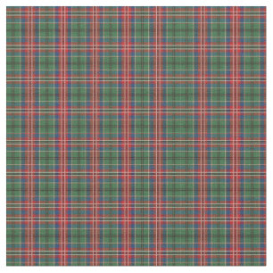Scottish Klan MacCulloch Play Red Blue-Grönt Tyg
